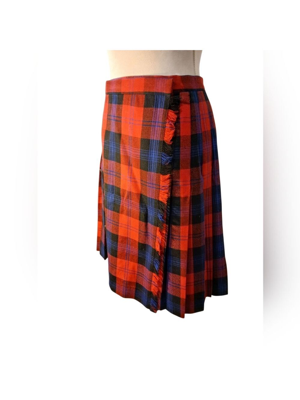 Vintage Talbots Wool Plaid Kilt Skirt Size 8 - Picture 4 of 6